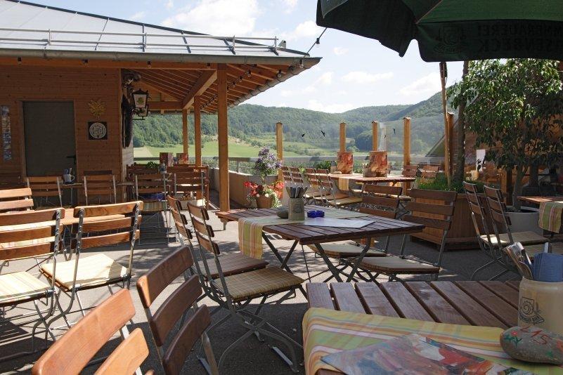 Akzent Hotel Hoehenblick Muehlhausen im Taele レストラン 写真